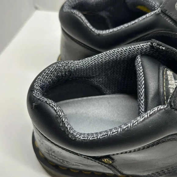 Dr. Doc Marten Steel Toe Hylow Boots Shoes Lace Up Leather Black Men's Size 12 - Picture 10 of 13